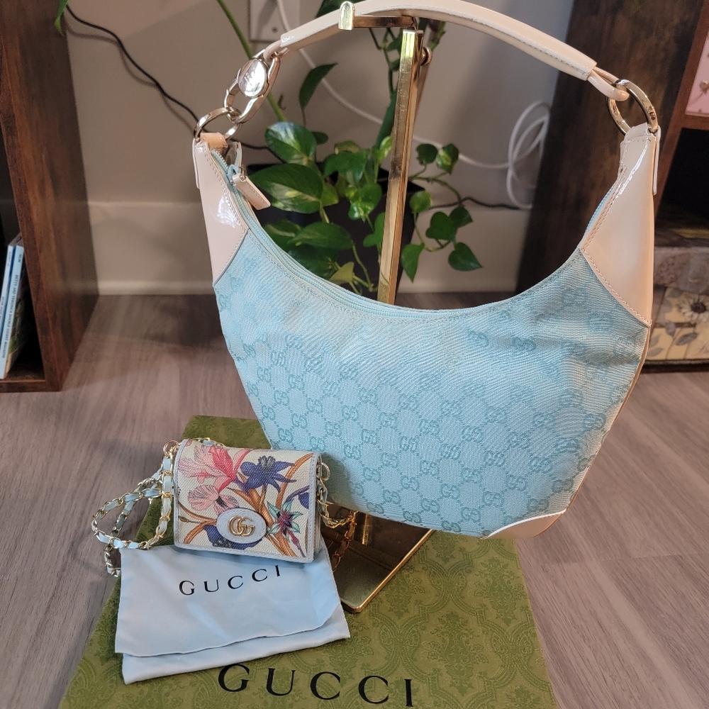 2pcs RARE Authentic Gucci Shoulder Bag & Limited Edition GG Wallet